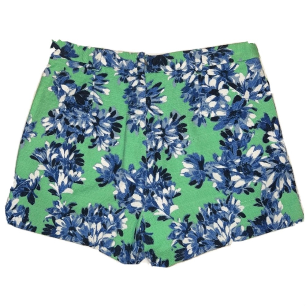 J. Crew Floral Shorts Womens Size 4 Green and Blue - Picture 6 of 6